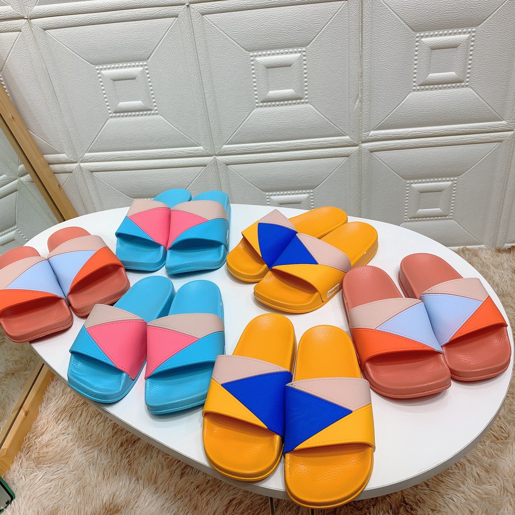 Dép nữ 3 miếng tam giác ghép lại in 3D form nhỏ 1 size 2F01