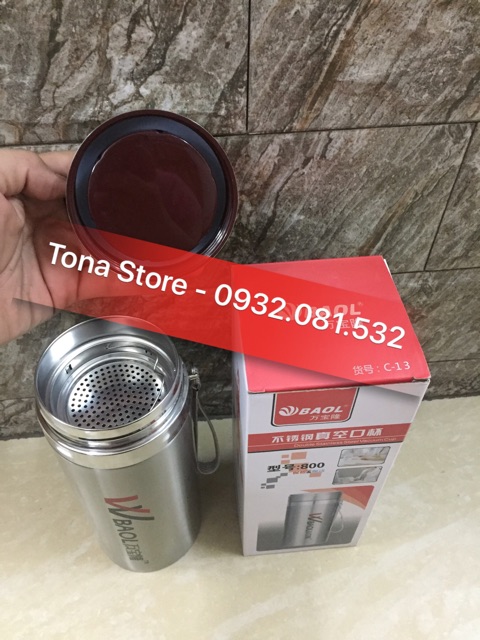 🌼[FREESHIP] Combo 2 bình giữ nhiệt inox cao cấp giữ nhiệt hơn 8h BAOL 800ml🌼