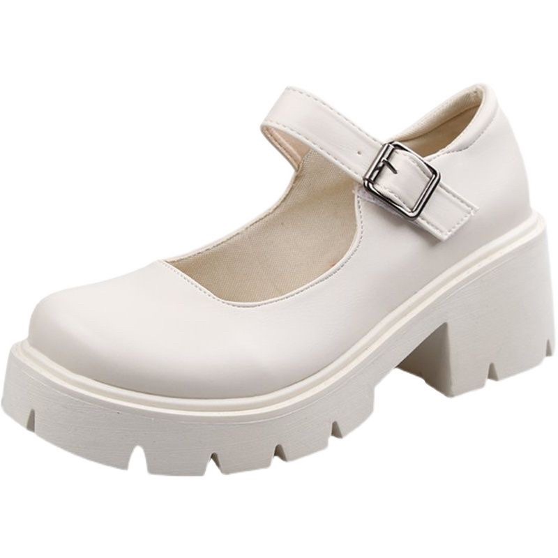 ( SẴN HÀNG) Giày Búp Bê LOLITA ĐẾ CAO 6cm Quai Ngang cực xinh( FORM RỘNG LÙI 1 size )  X1