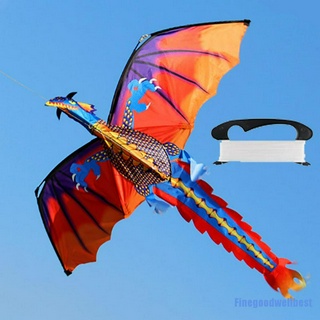 Diều Hình Rồng Bay 3D Bằng Nylon Cỡ Lớn Kèm 100m Dây Thả Thể Thao Ngoài Trời Cho Gia Đình