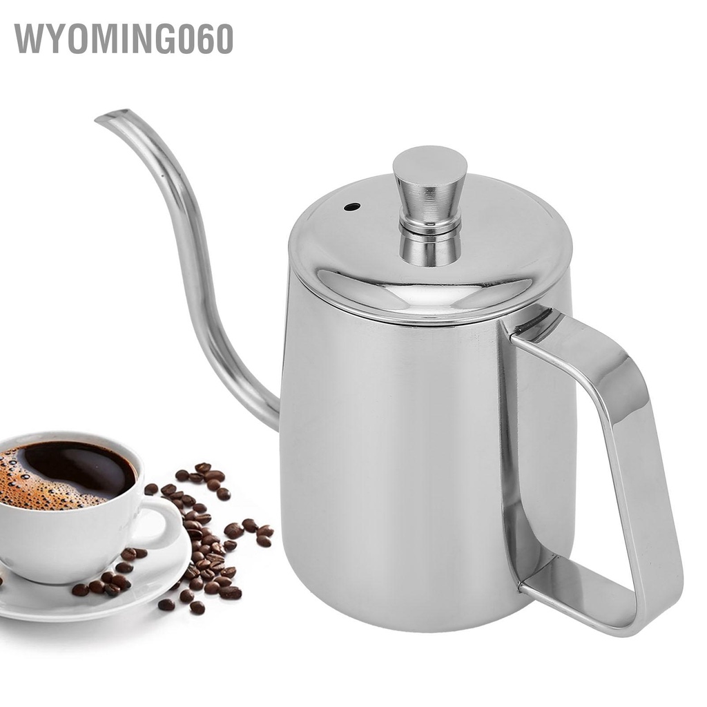 Bình pha cà phê bằng thép không gỉ, Ấm có vòi dài bằng tay có nắp đậy để sử dụng tại nhà