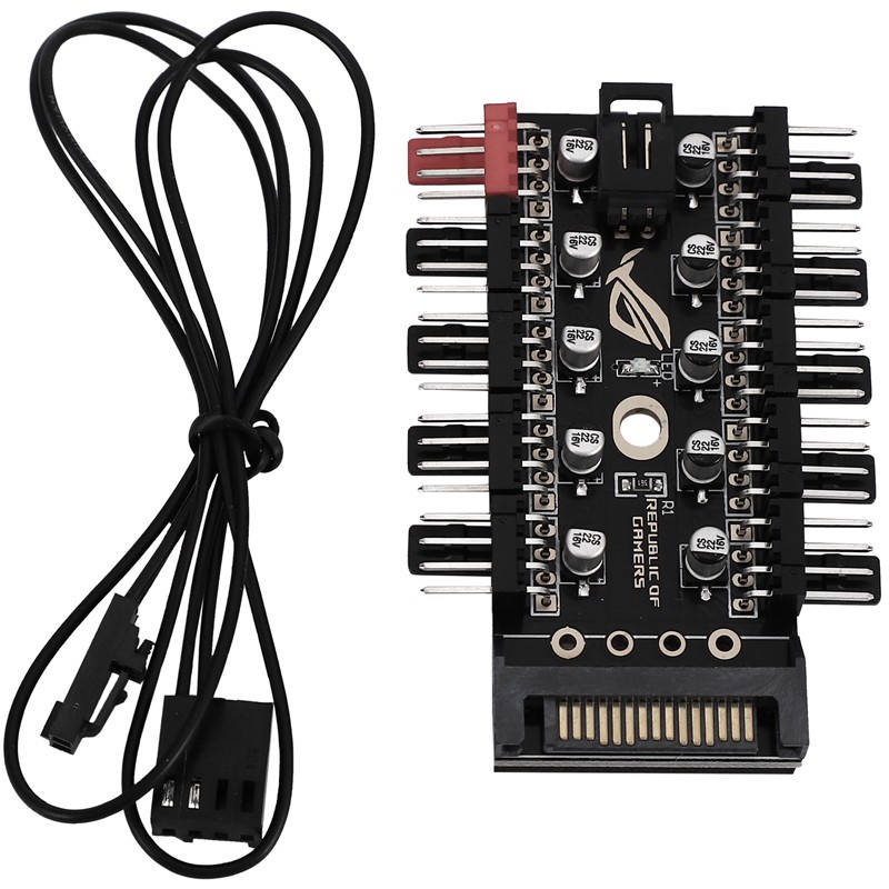Motherboard 4-Pin PWM Hub FAN HUB Computer Temperature Control Speed Control Panel Chassis 4Pin Fan Extension Cable