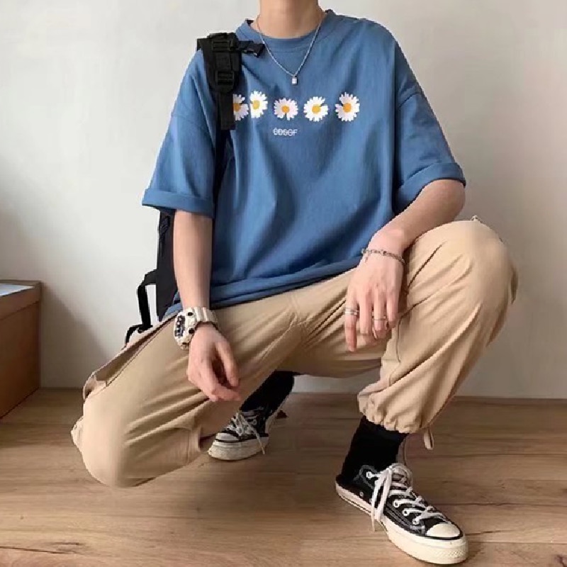 Áo Thun Dáng Rộng In Họa Tiết Hoạt Hình Phong Cách Hip Hop Hàn Quốc Thời Trang Cho Nam Và Nữ