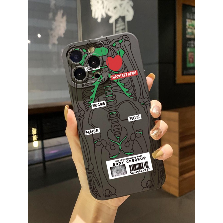 Ốp Điện Thoại Góc Vuông In Hình Bộ Xương Bảo Vệ Cho Xiaomi Redmi Note 11 Pro 5G 11S 10 Pro 4G 10S Redmi 10C 9C A1