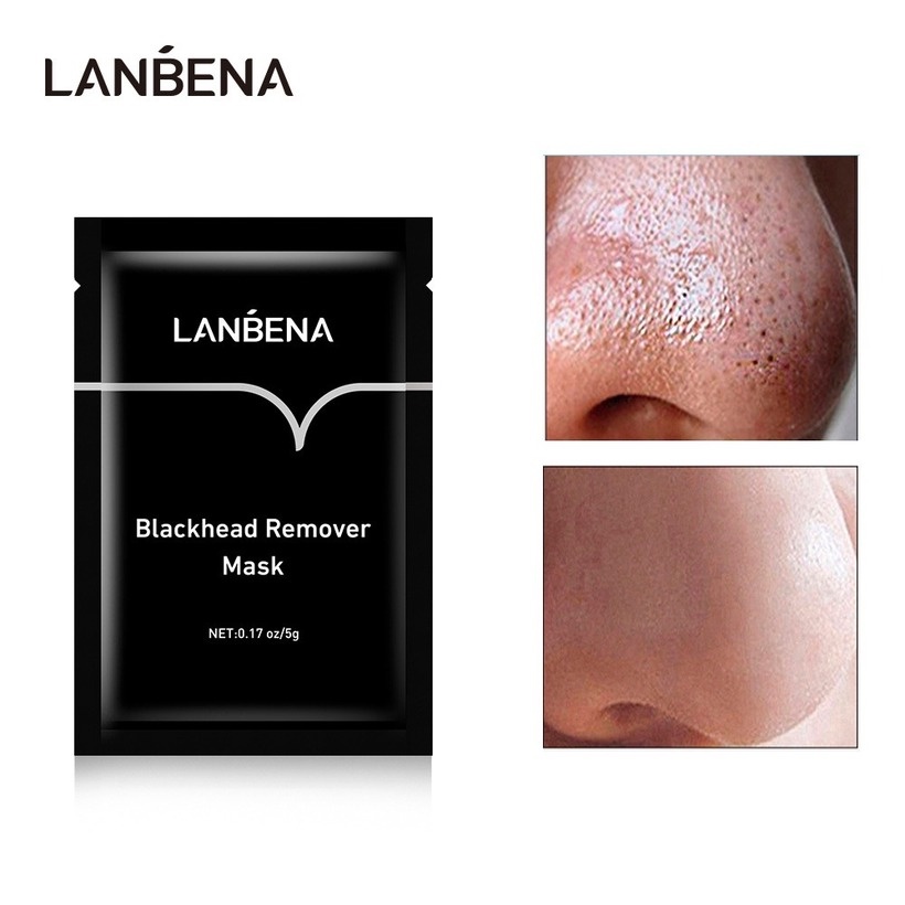 Set 4 Mặt Nạ Than Tre LANBENA Loại Bỏ Mụn Đầu Đen Không Gây Đau Chăm Sóc Da Chất Lượng Cao