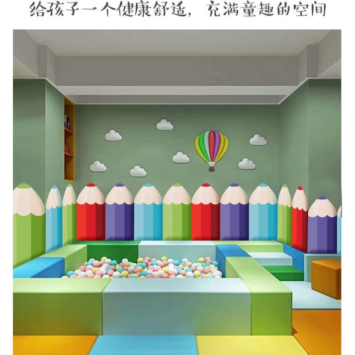 ✜◙Miếng Dán Tường Dày Dặn Chống Va Chạm Chống Thấm Nước 60 * 30 * 1.5 Hình Bút Chì Độc Đáo