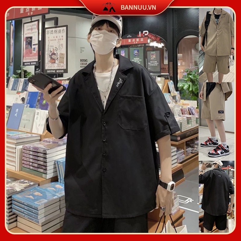 Set Áo Thun Cotton + Quần Short Thời Trang đồ bộ nam Hàn Quốc bộ quần áo nam Đơn Giản bộ thể thao nữ