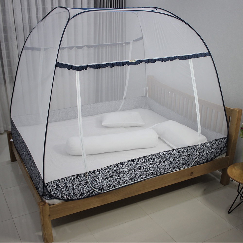 Màn mùng chụp tự bung đỉnh rộng Size ( 1m6 / 1m8 / 2m2 ) x 2m