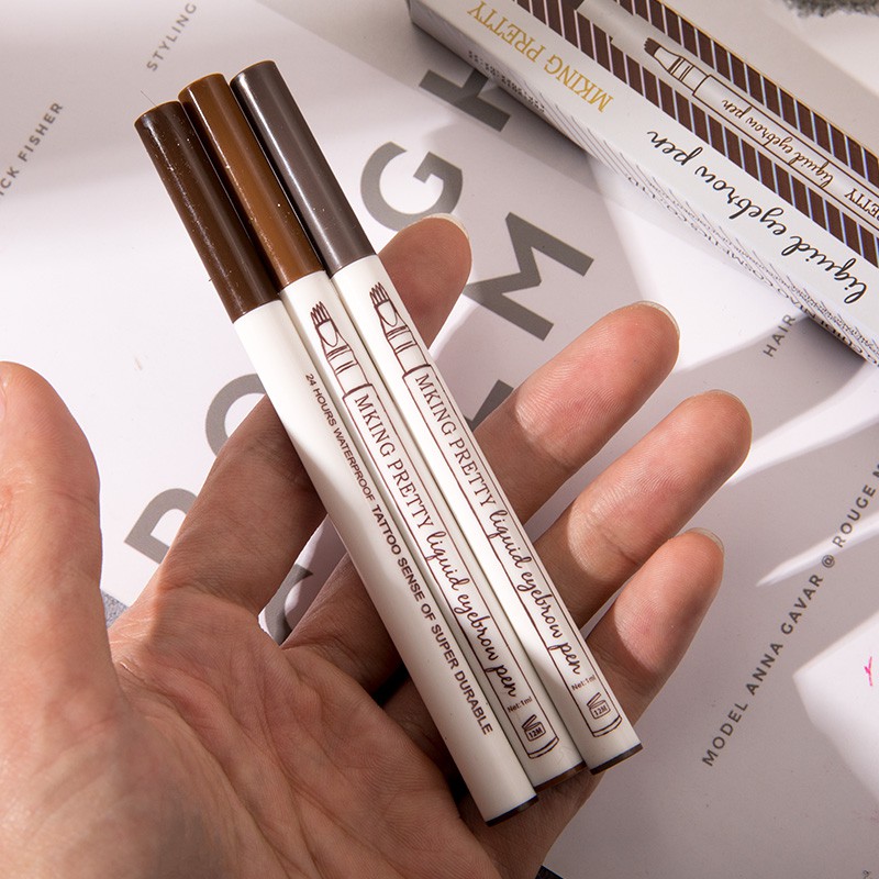 Bút kẻ mày dạng phẩy sợi 4 đầu phác thảo dáng lông mày chuẩn xác