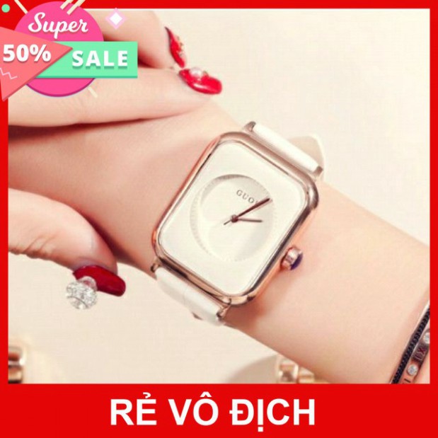 Đồng Hồ Nữ - GUOU Nữ GU1640 Dây Da Mặt Vuông - 4 màu #guou