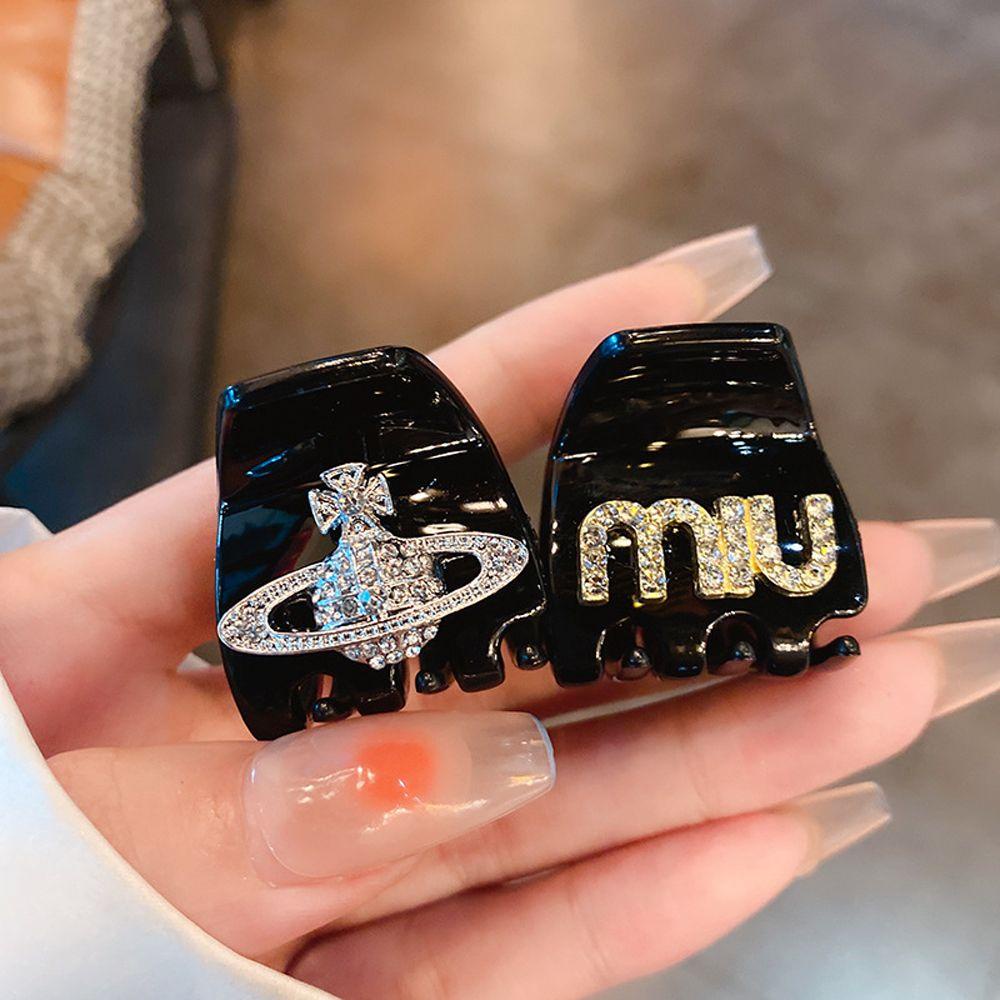 Kẹp Tóc Càng Cua Họa Tiết Hành Tinh Chữ Cái Xinh Xắn WMES15H Cho Nữ|Kẹp Tóc Hình Cá Mập Dễ Thương