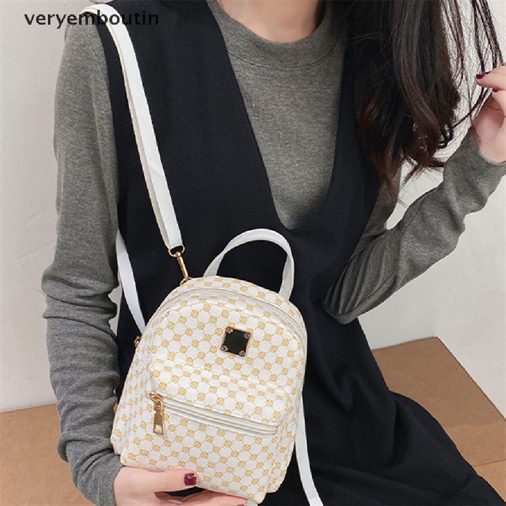 Ba Lô Mini Đeo Chéo Đựng Điện Thoại Họa Tiết Ca Rô Thời Trang Dành Cho Nữ