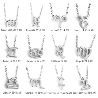 Vòng cổ Bạc Mặt Hình 12 Cung Hoàng Đạo Có Thể Điều Chỉnh Cho Nữ