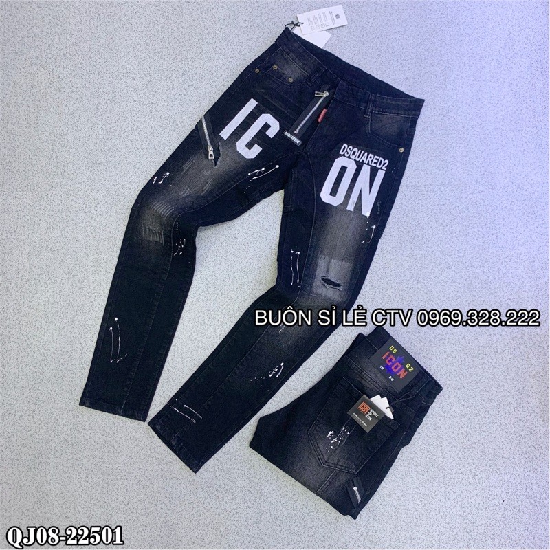 QUẦN JEAN ICON KHOÁ LỆCH VIDEO KÈM