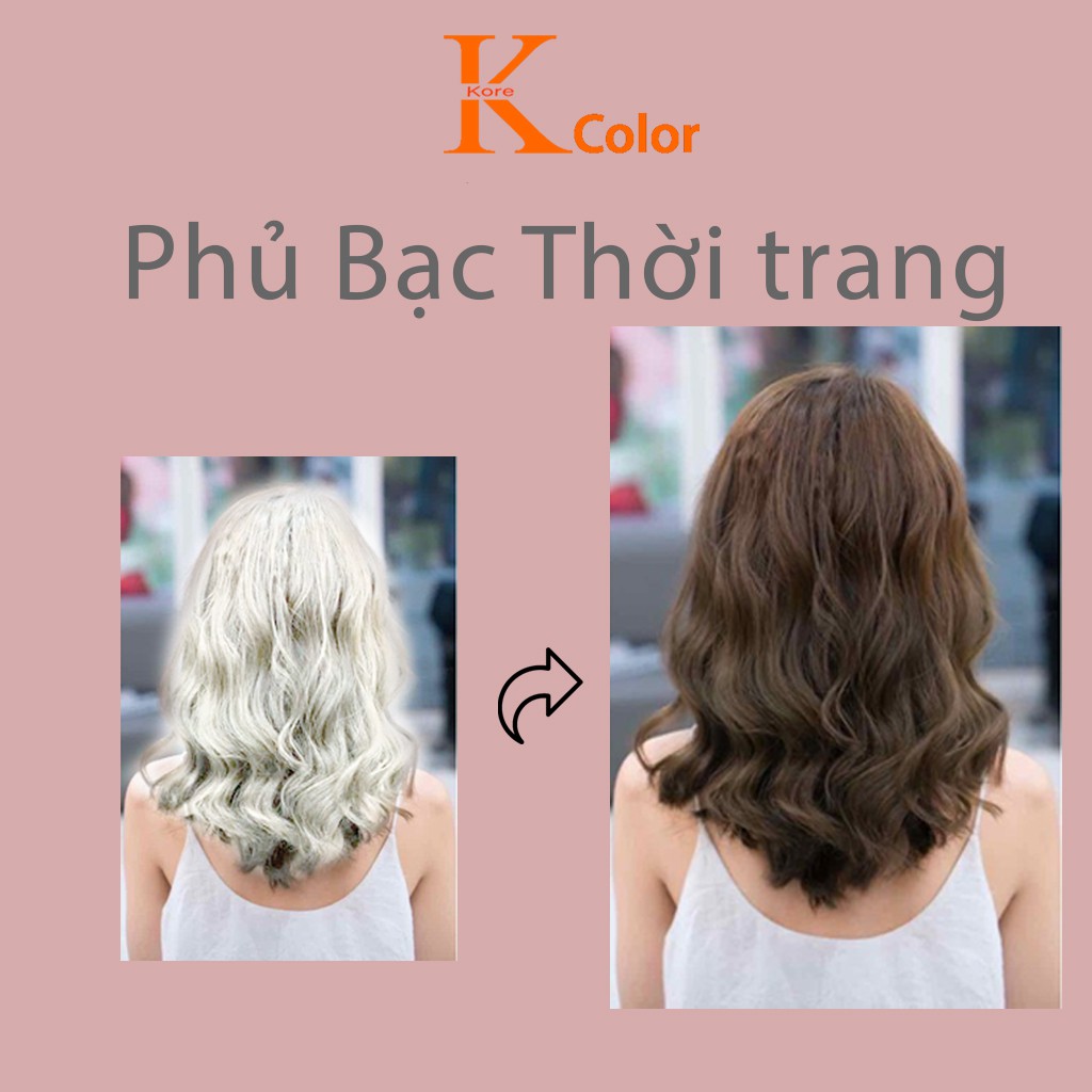 MÀU NHUỘM PHỦ BẠC THỜI TRANG Thuốc nhuộm tóc Phủ Bạc màu thời trang cao cấp