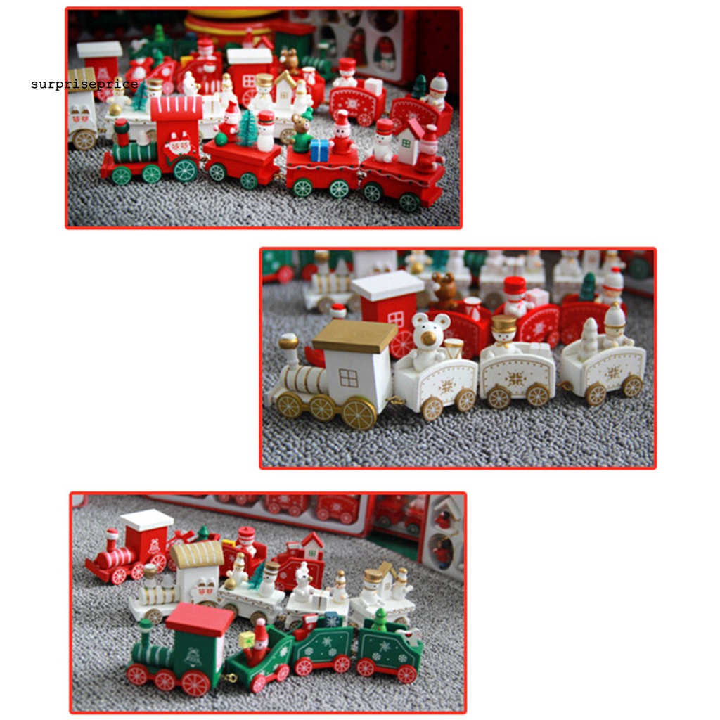 Mô hình xe lửa/ cây thông noel bằng gỗ dễ thương cho bé