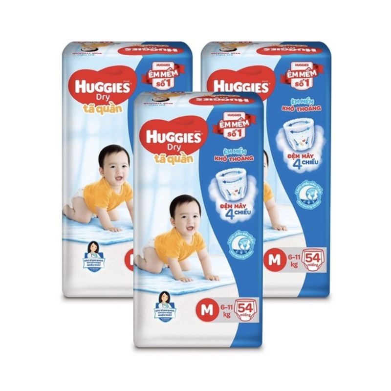 Tã quần Huggies Combo 3b M54 ,Xl42(bao bì Mới date 2024)