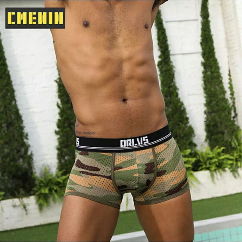 QUẦN BOXERS THOÁNG KHÍ HỌA TIẾT RẰN RI no 191
