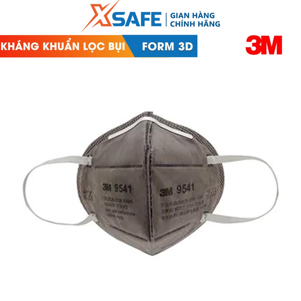 Khẩu trang N95 3M 9541 - Khẩu trang hoạt tính 3D 5 lớp, chống bụi mịn, phòng dịch, tiêu chuẩn KN95 - chính hãng 3M