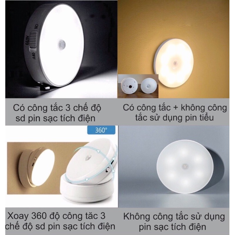 ĐÈN LED cảm biến chuyển động theo cơ thể người tự động bật tắt sử dụng pin sạc 700mah | BigBuy360 - bigbuy360.vn
