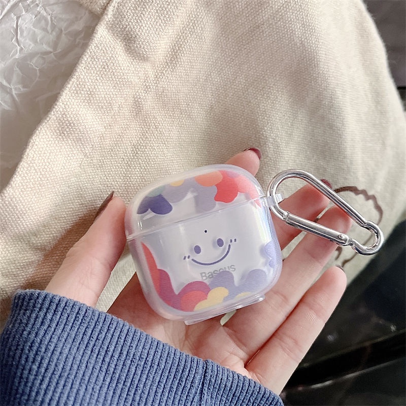 Vỏ Bảo Vệ Hộp Sạc Tai Nghe Baseus Bowie E3 Mềm Hình Mặt Cười Và Snoopy Dễ Thương Chất Lượng Cao