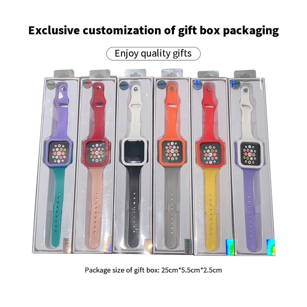 Dây Silicone + Dây Đeo 44MM 38mm Cho IWatch 4 5 6 SE 7 41MM 45MM