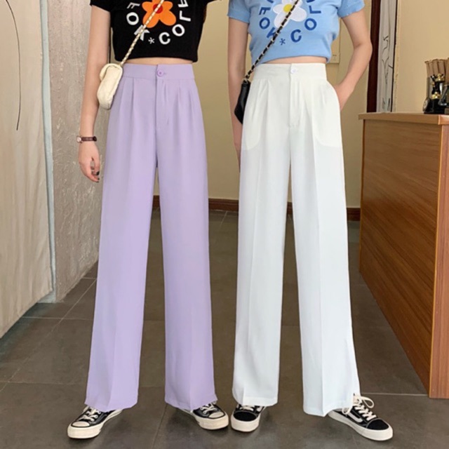 QUẦN ỐNG RỘNG HÌNH THẬT CẠP CAO / ỐNG SUÔNG / QUẦN TÂY | BigBuy360 - bigbuy360.vn