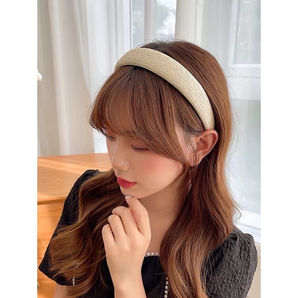 Cài tóc cói - Băng đô cói trơn đơn giản