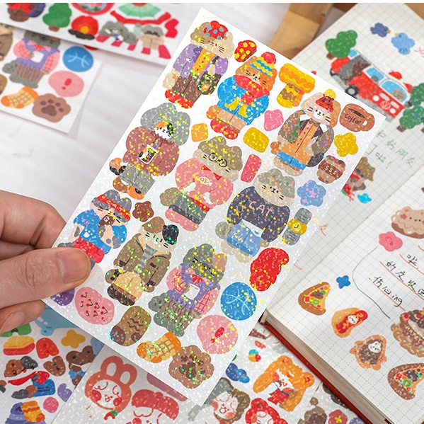 PeachSticker Dán Trang Trí Nhật Ký/Album Tự Làm Hình Trái Đào Dễ Thương 8 Kiểu Khác Nhau