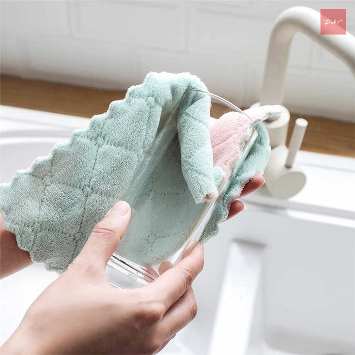 Khăn lau bếp đa năng 2 mặt mềm mại, khăn lau bát đĩa cốc chén thấm hút tốt nhanh khô Elog Home