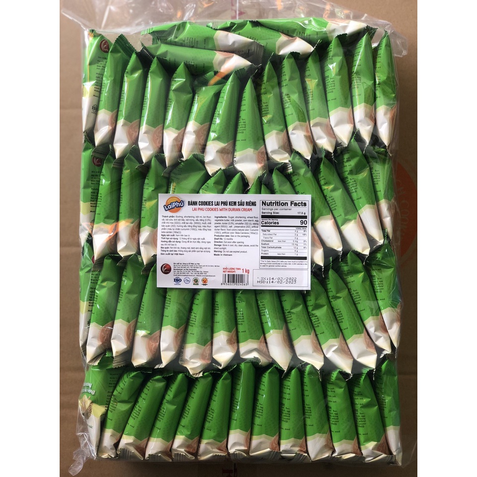 Túi 1kg Bánh Nướng Kem sầu riêng Lai Phú