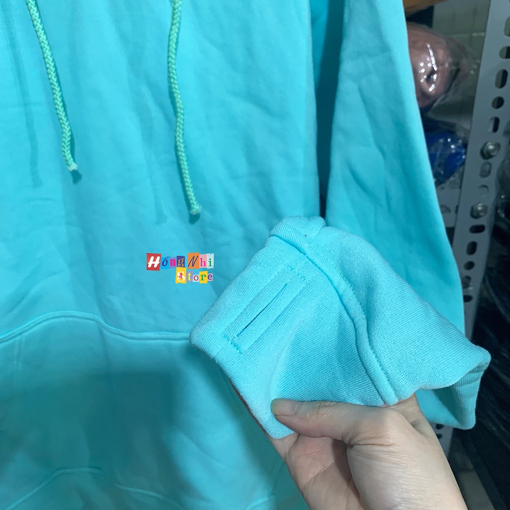 Áo Khoác Hoodie Trơn Ulzzang Unisex Màu Xanh Ngọc Chất Nỉ Bông Cao Cấp Dáng Rộng Nam Nữ - MM