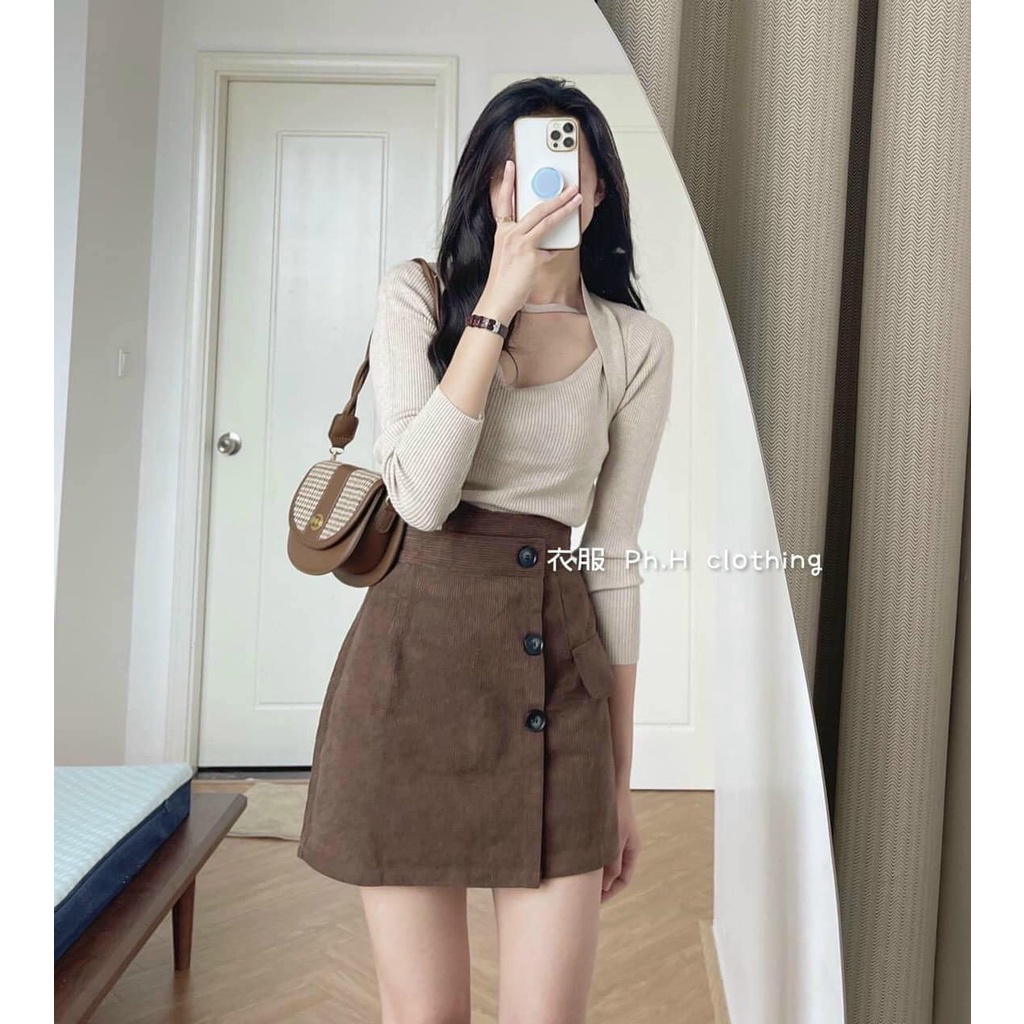 Áo len dây chéo cổ rút eo hot 9071(kèm ảnh thật,video) | BigBuy360 - bigbuy360.vn