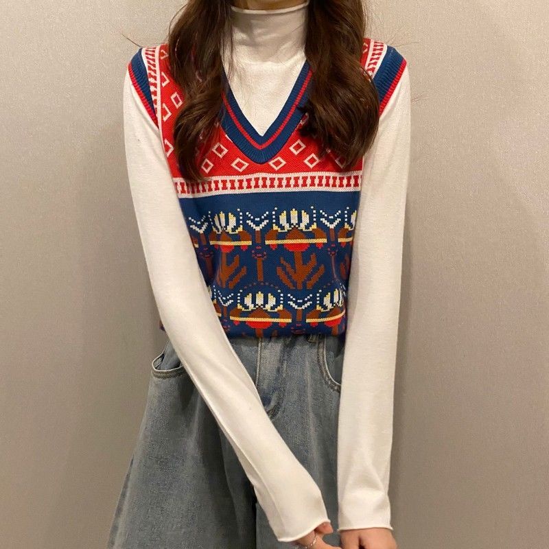 Áo len nữ không tay cổ chữ V mới | BigBuy360 - bigbuy360.vn