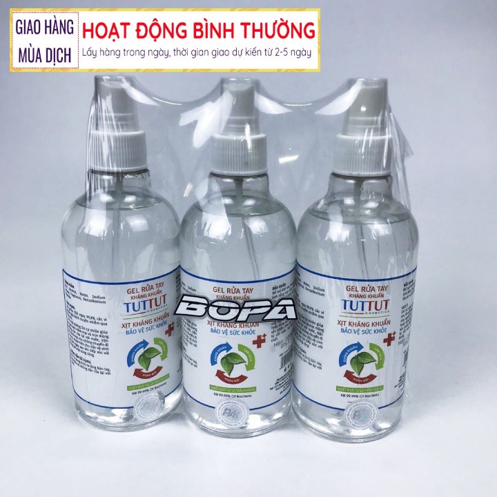 Nước xịt rửa tay TUT TUT kháng khẩn bảo vệ sức khoẻ