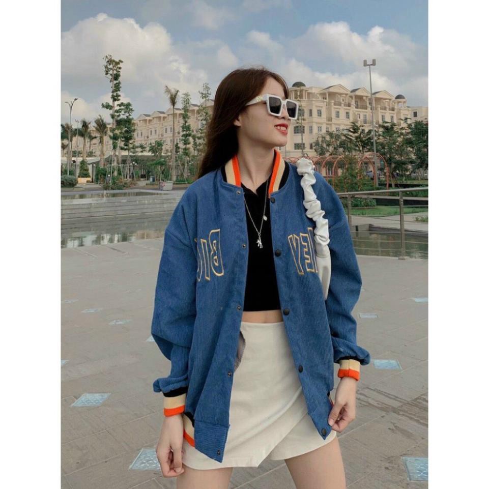 Áo khoác nữ nhung bomber, áo khoác chất nhung siêu mịn đẹp, freesize AKN04