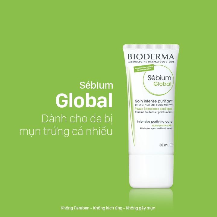 Kem dưỡng giảm mụn cho da dầu Bioderma Sébium Global 30ml