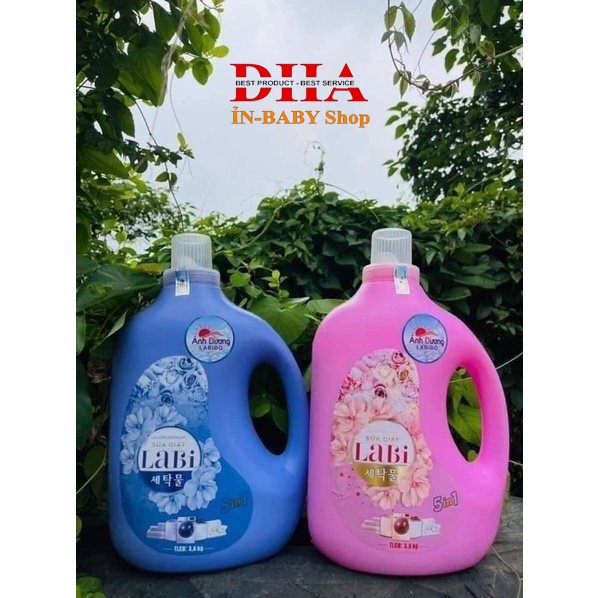 NƯỚC GIẶT LABI CÔNG NGHỆ NHẬT BẢN - THƠM NGÁT & MỀM VẢI CAN 3,6L.