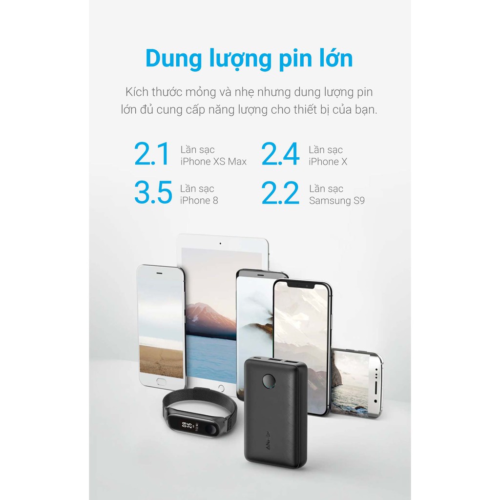 [Mã ELMALLCOIN hoàn 8% xu đơn 500k] Pin sạc dự phòng ANKER PowerCore Select 10000mAh - A1223 | BigBuy360 - bigbuy360.vn