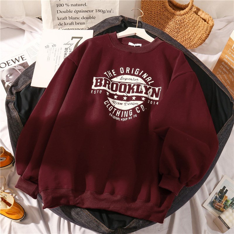Áo Sweater Nỉ Bông BROOKLYN Nam Nữ Form Rộng Unisex Tay Bồng,  Hàng Quảng Châu Xuất Dày Đẹp Mamen Shop | BigBuy360 - bigbuy360.vn