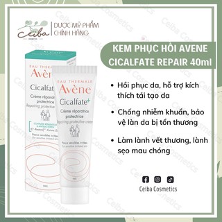 Kem dưỡng phục hồi da Avene Cicalfate+ Repairing Protective Cream giúp làm lành da, liền sẹo 40ml