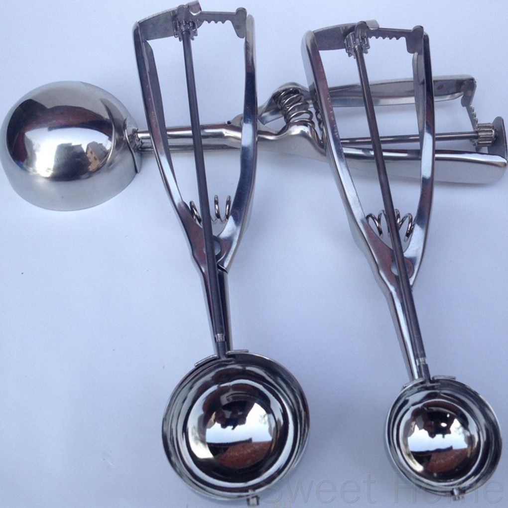 Muỗng Múc Kem Hình Tròn Bằng Thép Không Gỉ