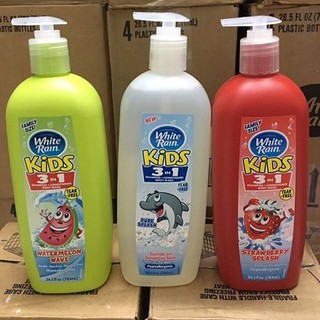 Sữa tắm gội em be xả 3 trong 1 white rain kids 783ml