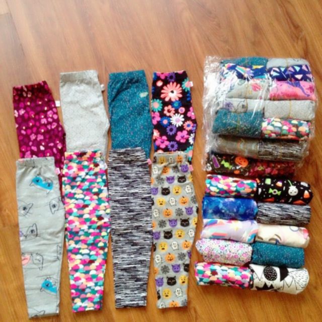 set quần legging cotton cho bé gái
