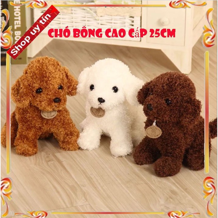 Chó Poodle Lông Xù Nhồi Bông Cao Cấp - Gấu Bông Chó - Thú Nhồi Bông quà tặng sinh nhật dành cho bé