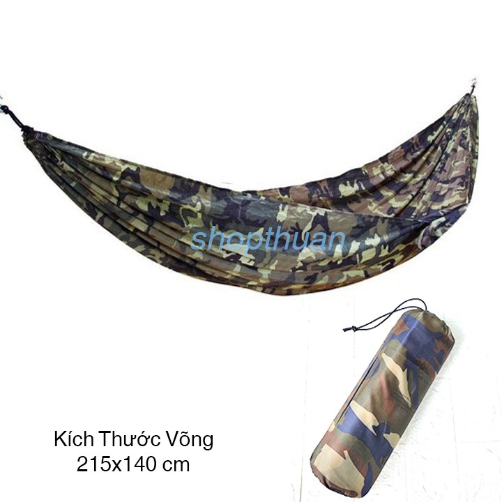 Võng Dù 2 Lớp Hoa Văn Xếp Gọn - Không kèm theo dây