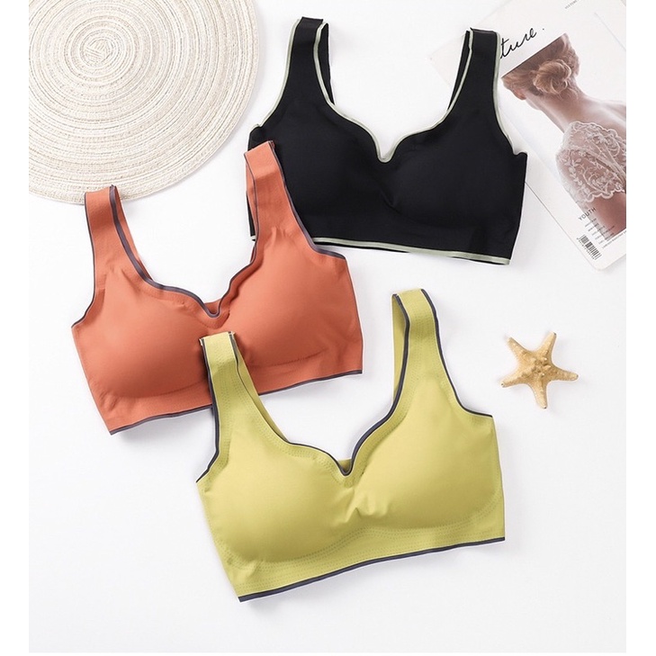Áo Bra Nữ Su Lụa Lạnh Không Đường May Siêu Quyến Rũ 2025