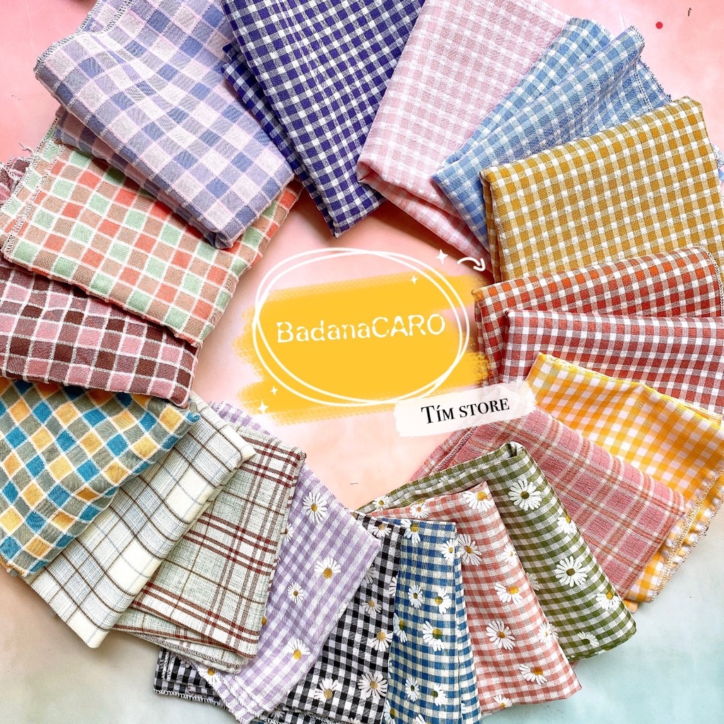 KHĂN BANDANA TURBAN ĐA NĂNG, CỘT TÓC ĐEO CỔ ĐEO TAY, CARO
