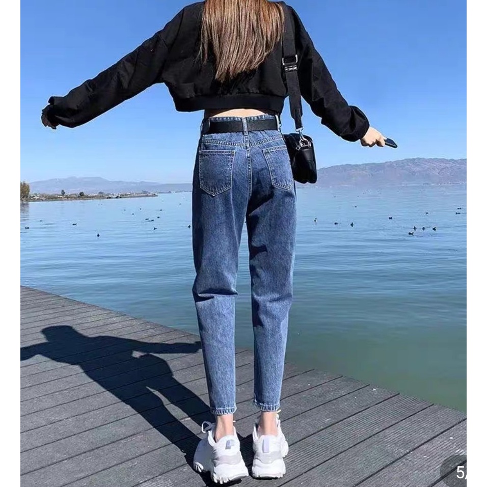 Quần bò baggy nữ quần jean baggy nữ quần jeans nữ cạp cao 3 size S M L hot nhất 2022 SKShop22 | BigBuy360 - bigbuy360.vn