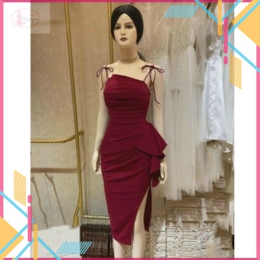 Đầm body kiểu trơn sang chảnh 2 màu nữ tính, trẻ trung, duyên dáng, chất thun poly 2 lớp mềm mát, bền đẹp